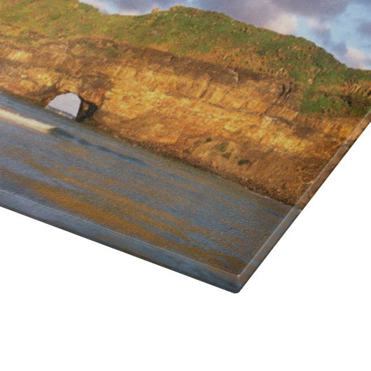 Seezunge an der wilden Küste Schneidebrett (Ecke)