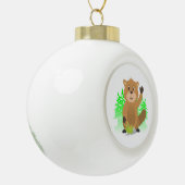 Seezunge Keramik Kugel-Ornament (Links)