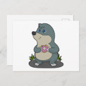 Seezunge mit Donut Postkarte (Vorne/Hinten)