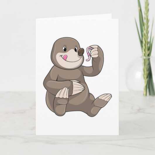 Seezunge mit Erdwurm Karte (Vorderseite)