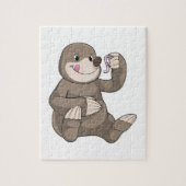 Seezunge mit Erdwurm Puzzle (Vertikal)