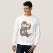 Seezunge mit Erdwurm Sweatshirt (Vorne ganz)