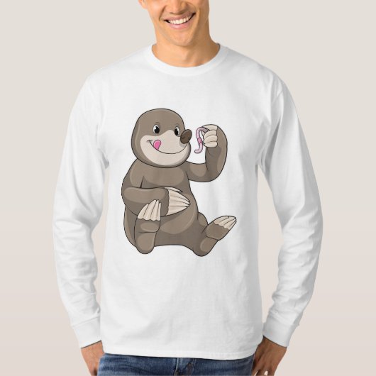 Seezunge mit Erdwurm T-Shirt (Vorderseite)
