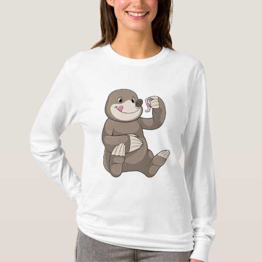 Seezunge mit Erdwurm T-Shirt (Vorderseite)