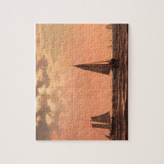 Seezunge mit Schiffspuzzle Puzzle (Vertikal)