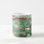 Seezunge mit Seagull-Tasse Kaffeetasse (Mittel)