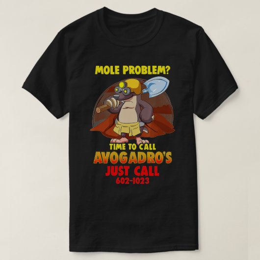 Seezunge Problem Chemie Avogadros Nummer Mole Day T-Shirt (Design vorne)