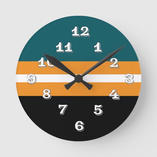 Seezunge Runde Wanduhr (Vorderseite)