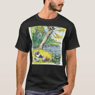 Seezunge und Rat am Ufer des Flusses T-Shirt