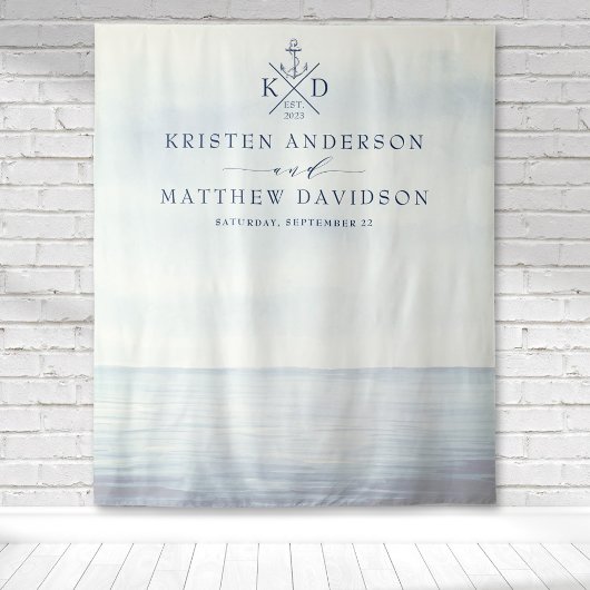 Seezungenhochzeit des Nautischen Ankermonographen Wandteppich