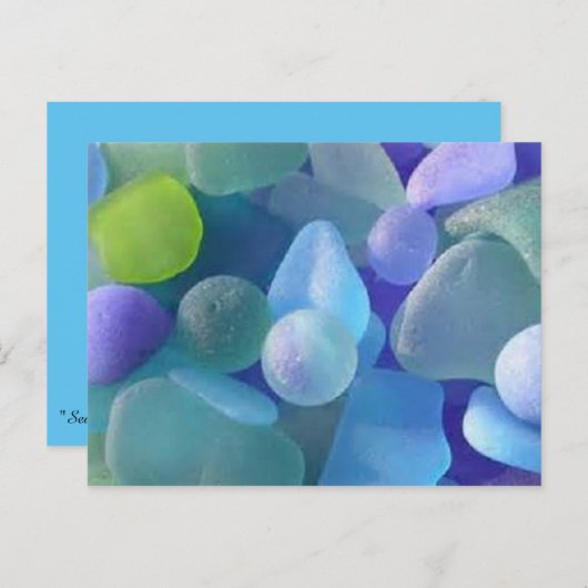 Seezungenschätze Seeglas Postkarten (Vorne/Hinten)