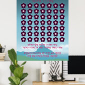 Sefirat Haomer Chart Poster (Heimbüro)