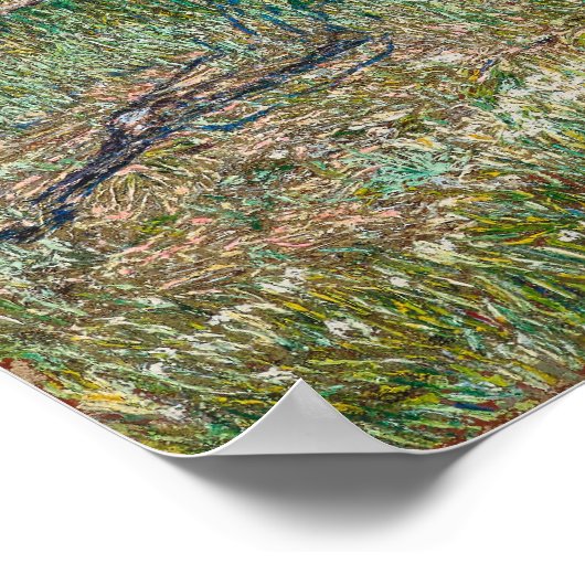 Segantini - Frühling in den Alpen (1897) Poster (Ecke)