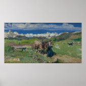 Segantini - Frühling in den Alpen (1897) Poster (Vorne)