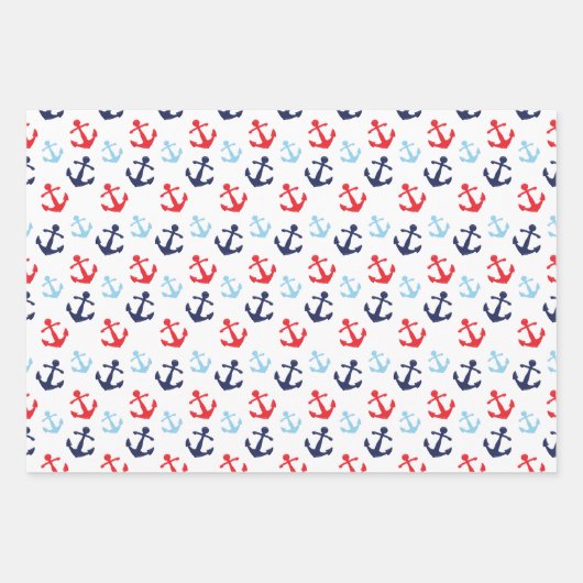 Segel-, Anker- und Walmuster Geschenkpapier Set (Vorderseite 3)