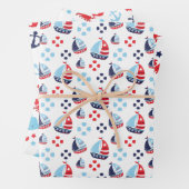 Segel-, Anker- und Walmuster Geschenkpapier Set (Beispiel)