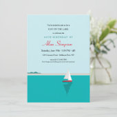 Segel auf dem See Einladung (Stehend Vorderseite)