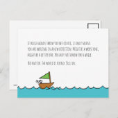 Segel auf Postkarte (Vorne/Hinten)