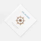 Segel auf über dem nautischen Geburtstag Serviette (Ecke)