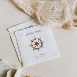 Segel auf über dem nautischen Geburtstag Serviette