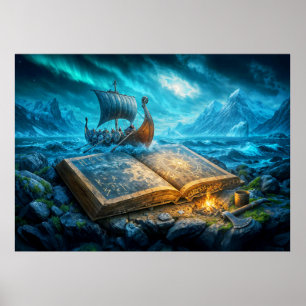 Segel aus dem alten Buch Poster