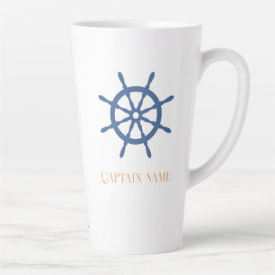 Segel Away Nautical Beach Personalisiert Ship Helm Milchtasse