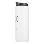 Segel Away Nautical Beach Personalisierter Name Thermosbecher (Nach rechts gedreht)