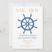 Segel Away Nautical Beach Verlobung Einladung (Vorderseite)