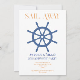 Segel Away Nautical Beach Verlobung Einladung