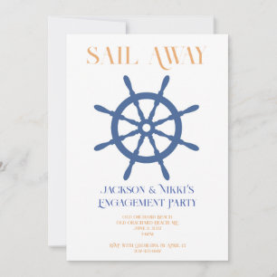 Segel Away Nautical Beach Verlobung Einladung