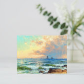 Segel bei Sunset von Alfred Thompson Bricher Postkarte (Stehend Vorderseite)