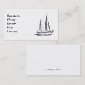 Segel-Boot Visitenkarte (Vorne/Hinten)