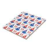 Segel-Boots-Muster Fliese (Seite)