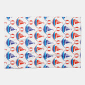 Segel-Boots-Muster Küchentuch (Horizontal)