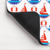 Segel-Boots-Muster Mousepad (Ecke)