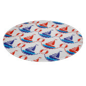 Segel-Boots-Muster Schneidebrett (Ecke)