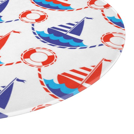 Segel-Boots-Muster Schneidebrett (Ecke)