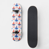 Segel-Boots-Muster Skateboard (Vorderseite)