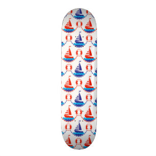 Segel-Boots-Muster Skateboard