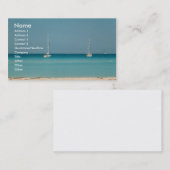 Segel-Boots-Ozean Sanibel Visitenkarte (Vorne/Hinten)