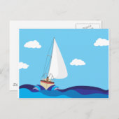 Segel-Boots-Postkarte Postkarte (Vorne/Hinten)