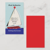 Segel-Boots-Visitenkarte Visitenkarte (Vorne/Hinten)