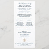 Segel-Clipper-Schiff | Hochzeitsprogramm Programm (Rückseite)