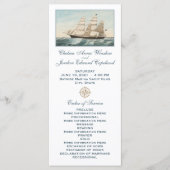 Segel-Clipper-Schiff | Hochzeitsprogramm Programm (Vorderseite)