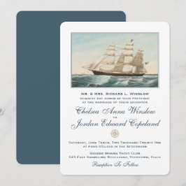Segel-Clipper-Schiff | Klassische Hochzeit Einladung