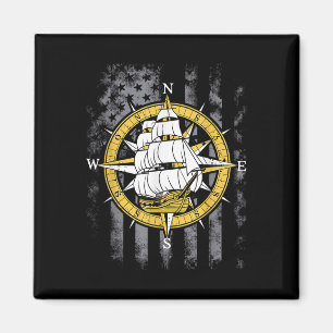 Segel-Comp-Schiff Boot Segler Nautik Magnet
