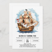 Segel Custom Piratenflagge Pirate Geburtstag Einladung (Vorne/Hinten)