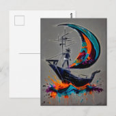 Segel Deinen Eigenen Sturm Postkarte (Vorne/Hinten)