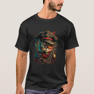 Segel die sieben Meere mit Pirate Cat Design für A T-Shirt
