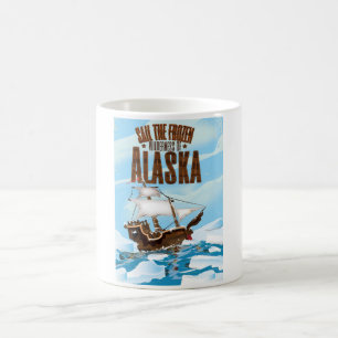 Segel durch die gefrorene Wildnis Alaskas Kaffeetasse